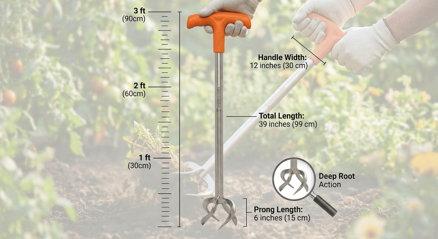 Heavy-Duty Manual Garden Twist Tiller – Ergonomic Soil Aerator & Weed Remover
