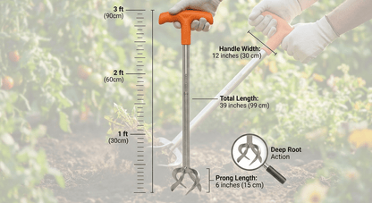 Heavy-Duty Manual Garden Twist Tiller – Ergonomic Soil Aerator & Weed Remover