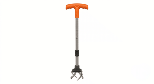 Heavy-Duty Stand-Up Weed Puller – Manual Root Remover Tool with 3-Claw Steel Ejector