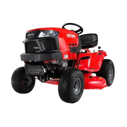 CRAFTSMAN T110 42-in Riding Lawn Mower with Double Bagger & Mulch Kit Bundle (Snow Plow Added)